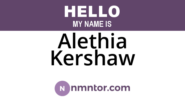 Alethia Kershaw