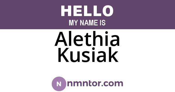Alethia Kusiak