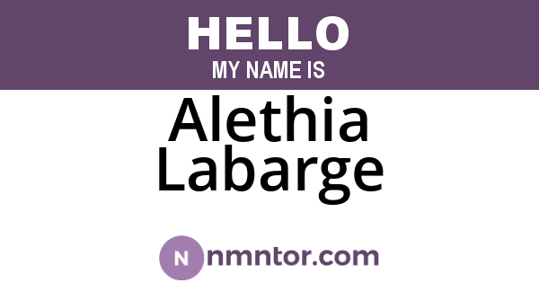 Alethia Labarge