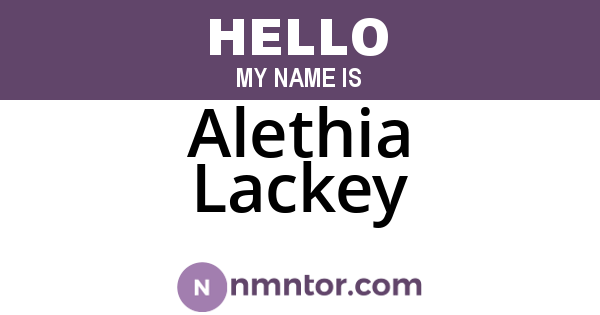 Alethia Lackey