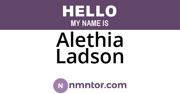 Alethia Ladson