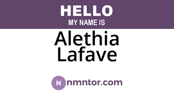 Alethia Lafave