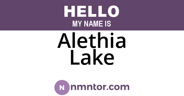 Alethia Lake