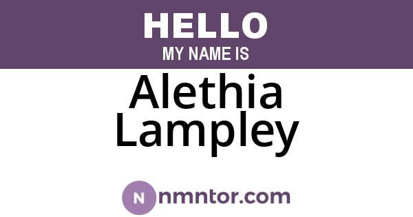 Alethia Lampley