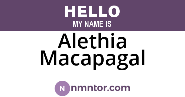 Alethia Macapagal