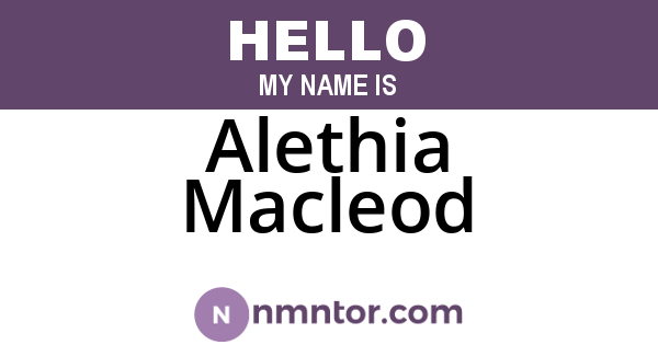 Alethia Macleod