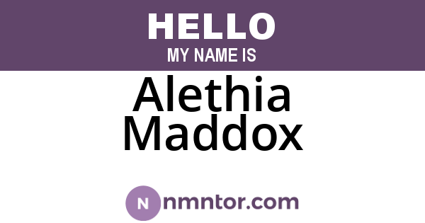 Alethia Maddox