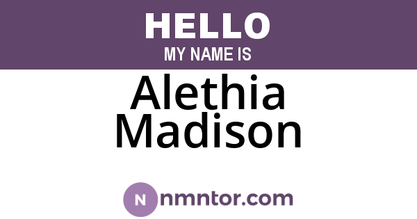 Alethia Madison