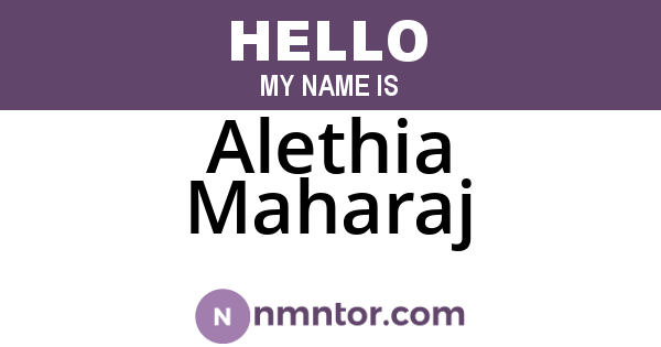 Alethia Maharaj