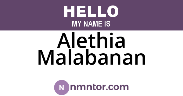 Alethia Malabanan