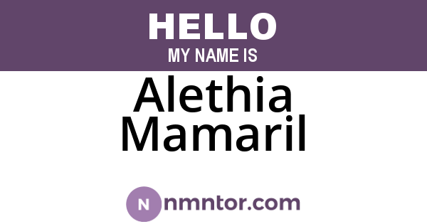 Alethia Mamaril