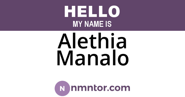 Alethia Manalo