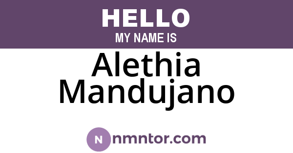 Alethia Mandujano