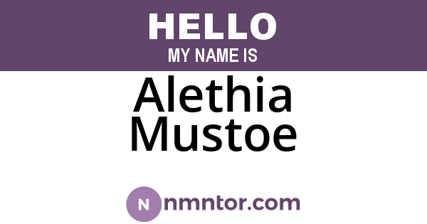 Alethia Mustoe