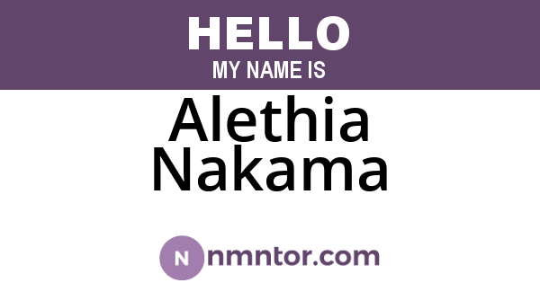 Alethia Nakama