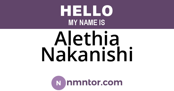 Alethia Nakanishi