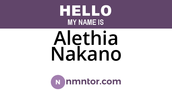 Alethia Nakano