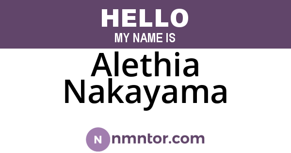 Alethia Nakayama