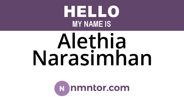 Alethia Narasimhan