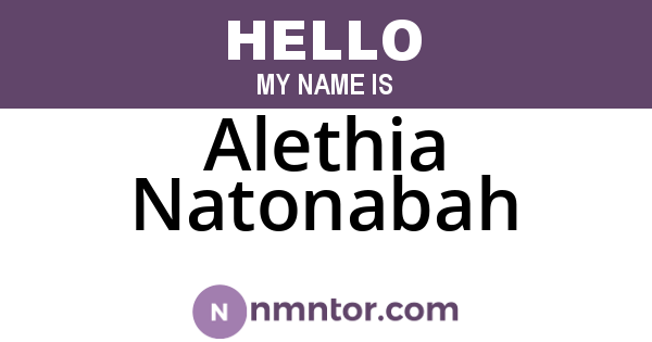 Alethia Natonabah