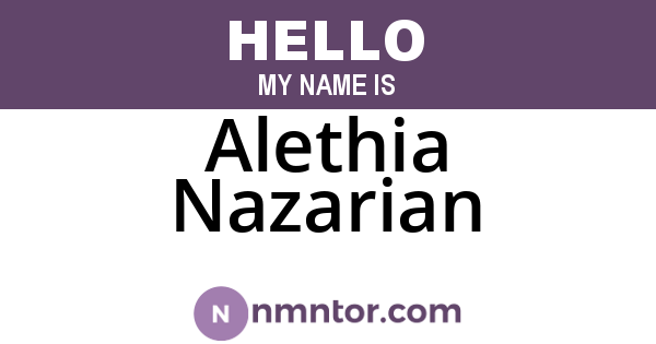 Alethia Nazarian