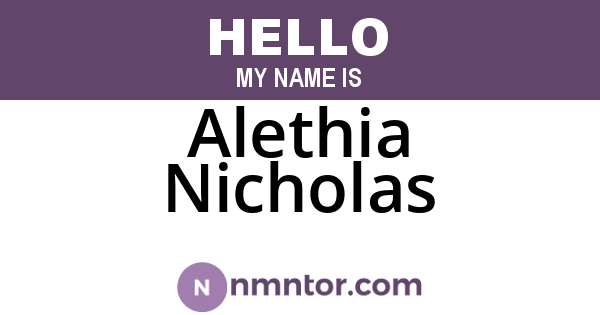Alethia Nicholas