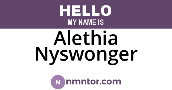 Alethia Nyswonger