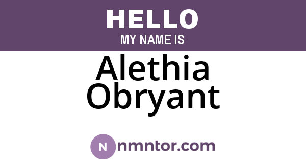 Alethia Obryant