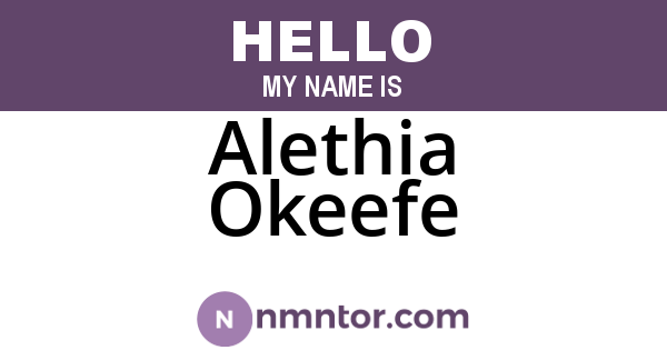 Alethia Okeefe