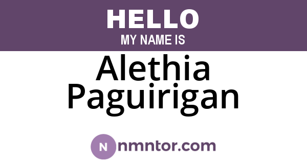 Alethia Paguirigan