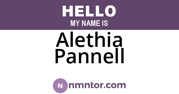Alethia Pannell