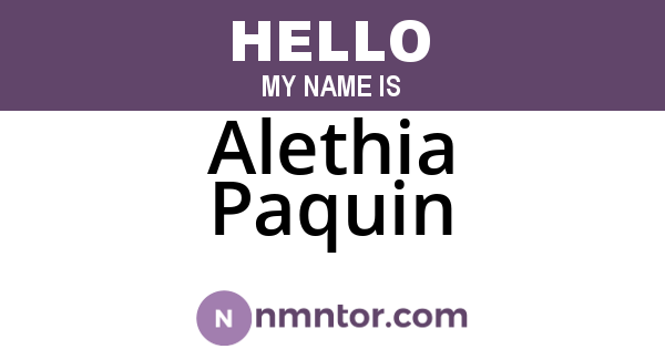 Alethia Paquin