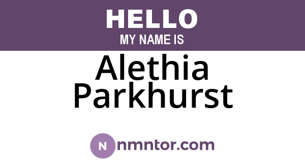 Alethia Parkhurst