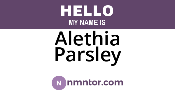 Alethia Parsley