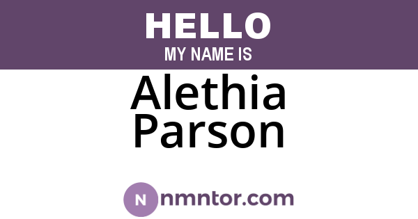 Alethia Parson