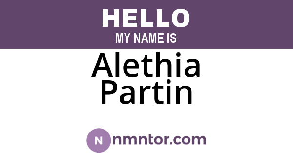 Alethia Partin