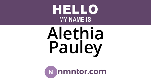 Alethia Pauley