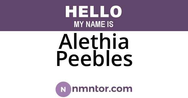 Alethia Peebles