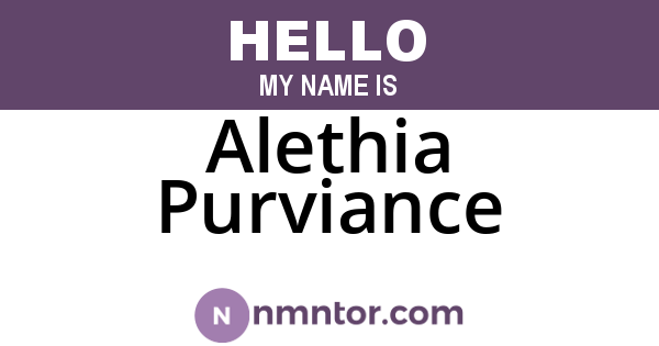 Alethia Purviance