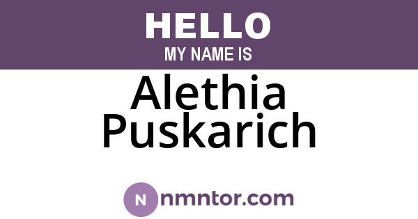 Alethia Puskarich