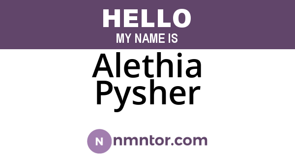 Alethia Pysher