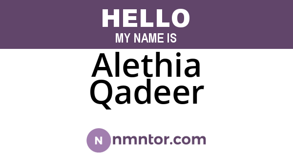 Alethia Qadeer
