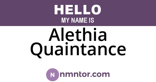Alethia Quaintance