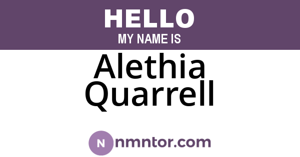 Alethia Quarrell