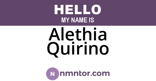 Alethia Quirino