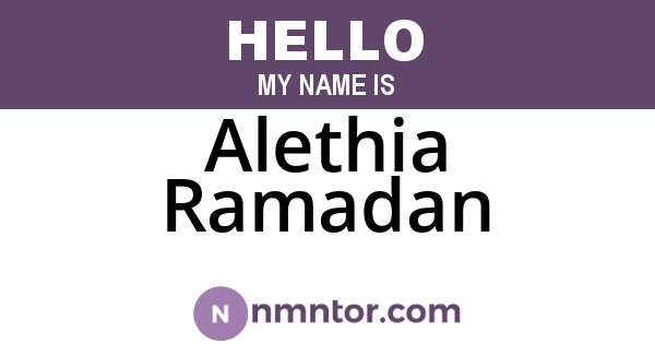 Alethia Ramadan