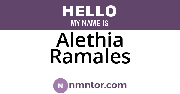 Alethia Ramales