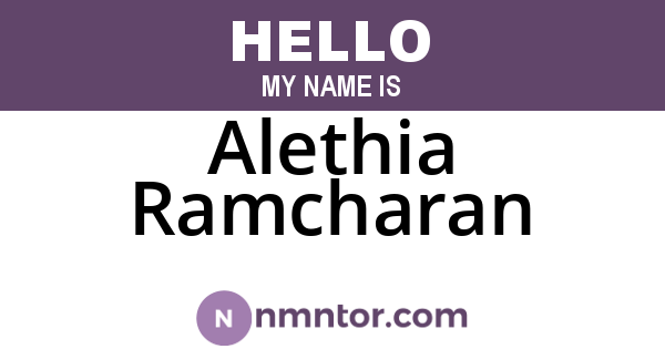 Alethia Ramcharan