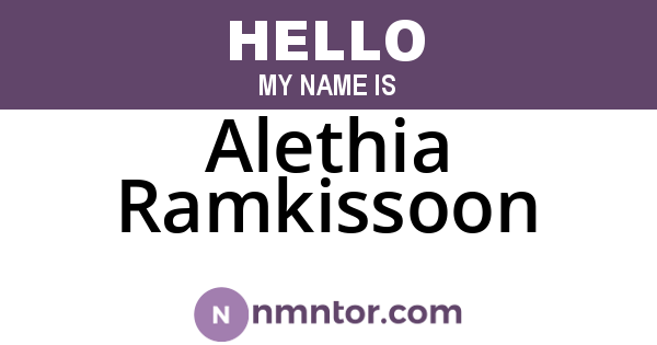 Alethia Ramkissoon