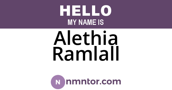 Alethia Ramlall